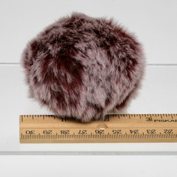 Fur Ball Keychain For Fall Winter Handbags, Backpack, Diaper Bag  Burgun… - Picture 5 of 5